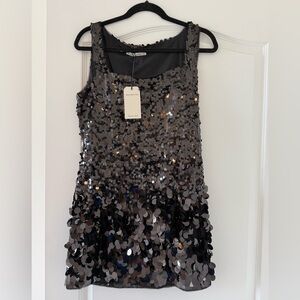 Abercrombie Black Sequin Mini Dress